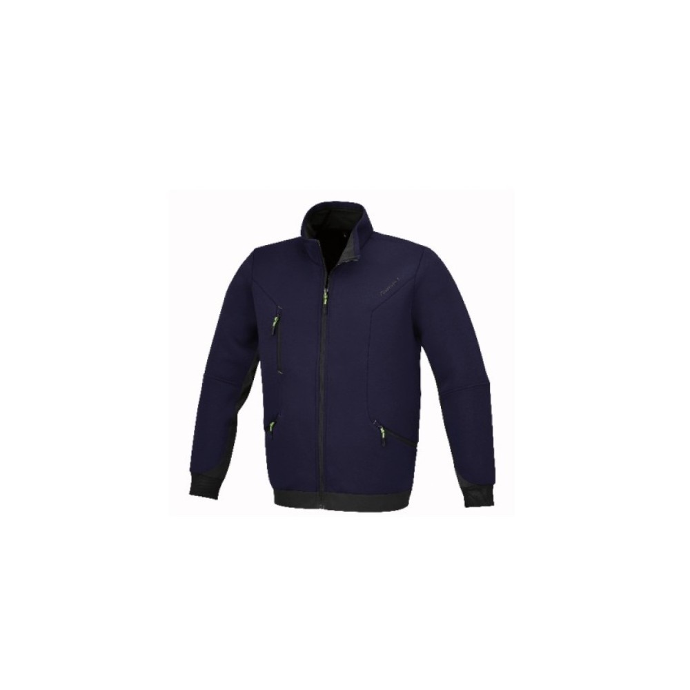 7634B Τεχνική μπλούζα, με μακρύ φερμουάρ