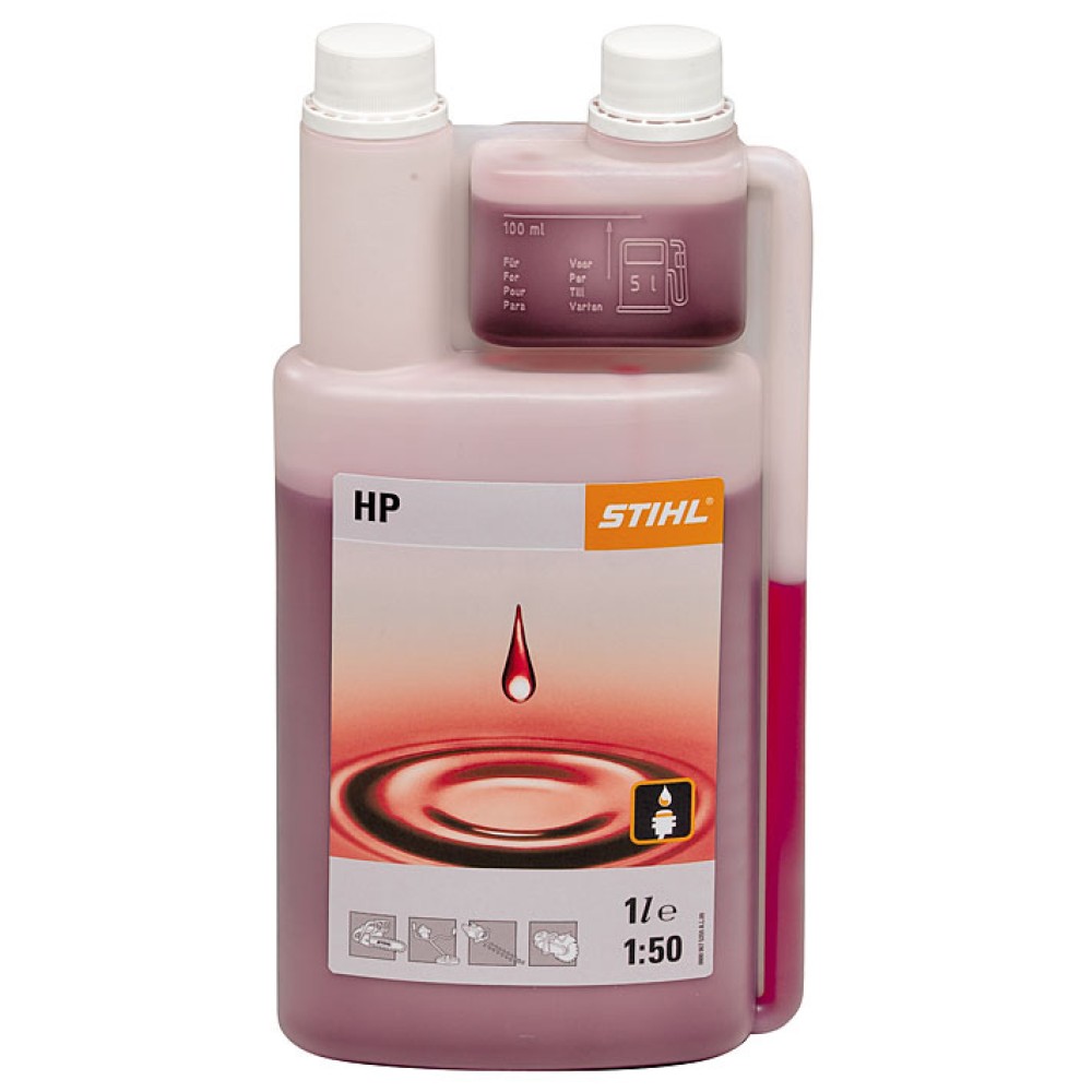 Λάδι δίχρονων κινητήρων HP 1lt (για 50 l βενζίνης), δοσομετρική φιάλη Λάδι δίχρονων κινητήρων HP 1lt (για 50 l βενζίνης), δοσομετρική φιάλη