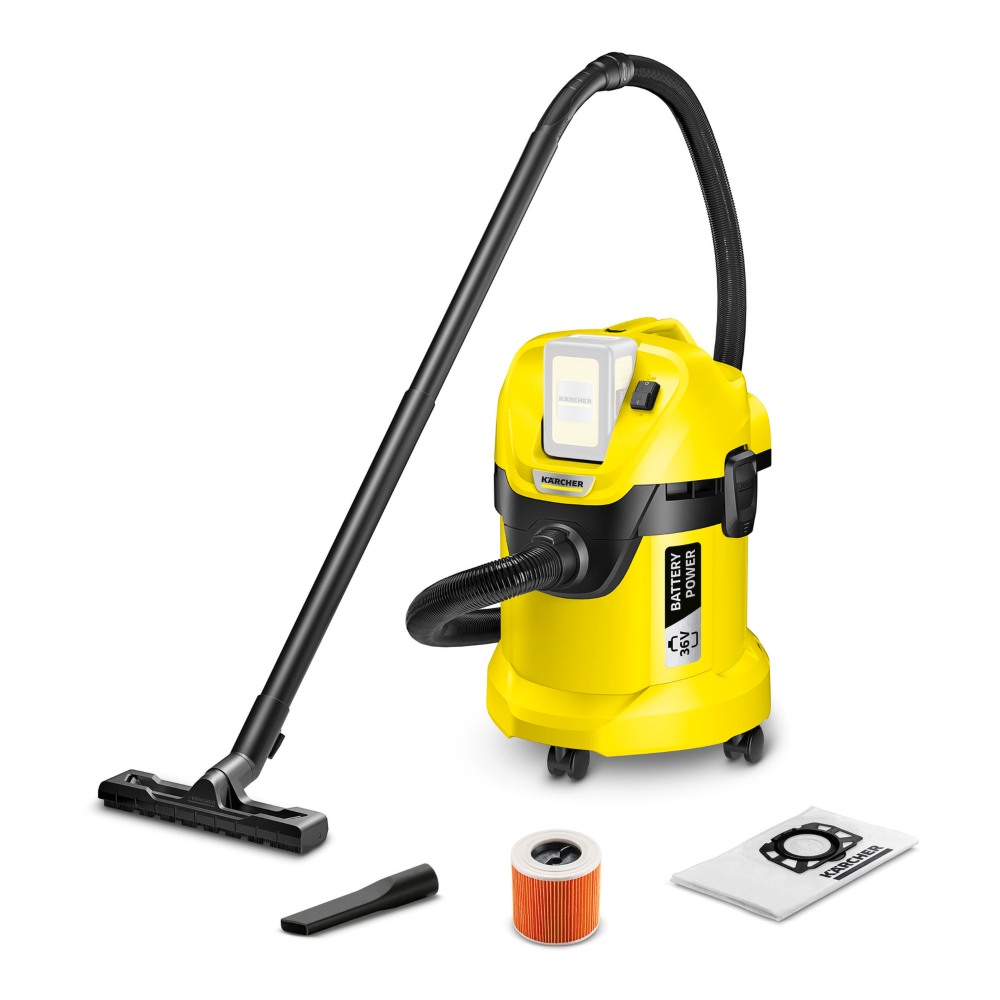 KARCHER WD 3 BATTERY Σκούπα πολλαπλών εφαρμογών μπαταρίας (χωρίς μπαταρία και φορτιστή) KARCHER WD 3 BATTERY Σκούπα πολλαπλών εφαρμογών μπαταρίας (χωρίς μπαταρία και φορτιστή)