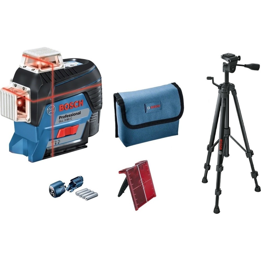 GLL 3-80 C PROFESSIONAL ΓΡΑΜΜΙΚΟ ΛΕΪΖΕΡ με 4 μπαταρίες (ΑΑ) και τρίποδα GLL 3-80 C PROFESSIONAL ΓΡΑΜΜΙΚΟ ΛΕΪΖΕΡ με 4 μπαταρίες (ΑΑ) και τρίποδα