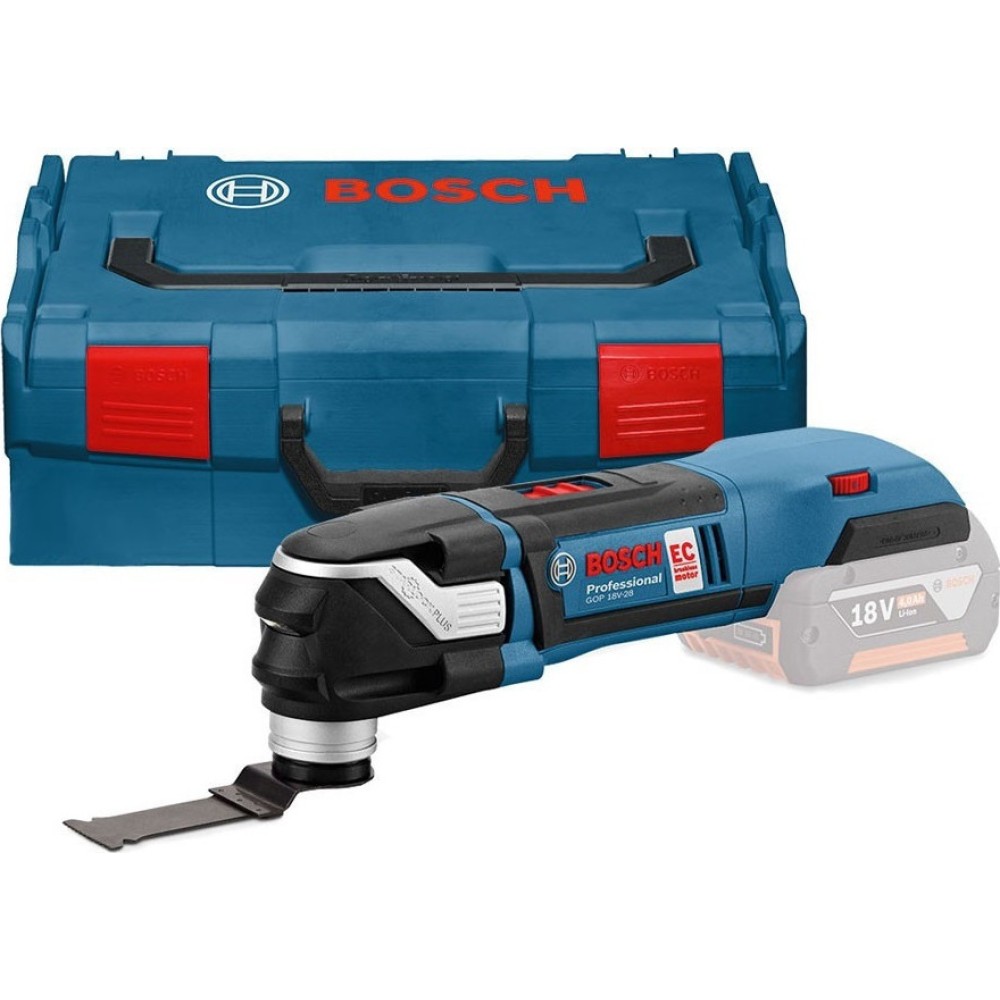 GOP 18V-28 PROFESSIONAL ΠΟΛΥΕΡΓΑΛΕΙΟ ΜΠΑΤΑΡΙΑΣ MULTI-CUTTER σε L-BOXX 136 με 1 βυθιζόμενη πριονόλαμα BIM Starlock Plus PAIZ 32 APB, Curved-Tec, Wood + Metal (2 608 662 558) GOP 18V-28 PROFESSIONAL ΠΟΛΥΕΡΓΑΛΕΙΟ ΜΠΑΤΑΡΙΑΣ MULTI-CUTTER σε L-BOXX 136 με 1 βυθιζόμενη πριονόλαμα BIM Starlock Plus PAIZ 32 APB, Curved-Tec, Wood + Metal (2 608 662 558)