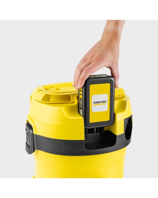 KARCHER WD 2-18 Σκούπα υγρής και ξηρής αναρρόφησης μπαταρίας (Δεν περιλαμβάνεται μπαταρία και φορτιστής) 